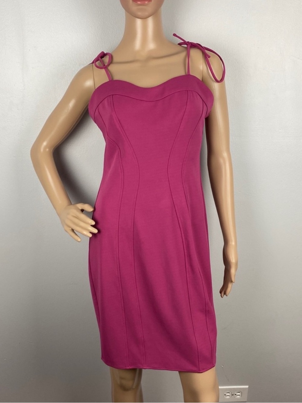 ZAC ZAC POSEN PINK SWEETHEART NECK MINI DRESS - Picture 2 of 6